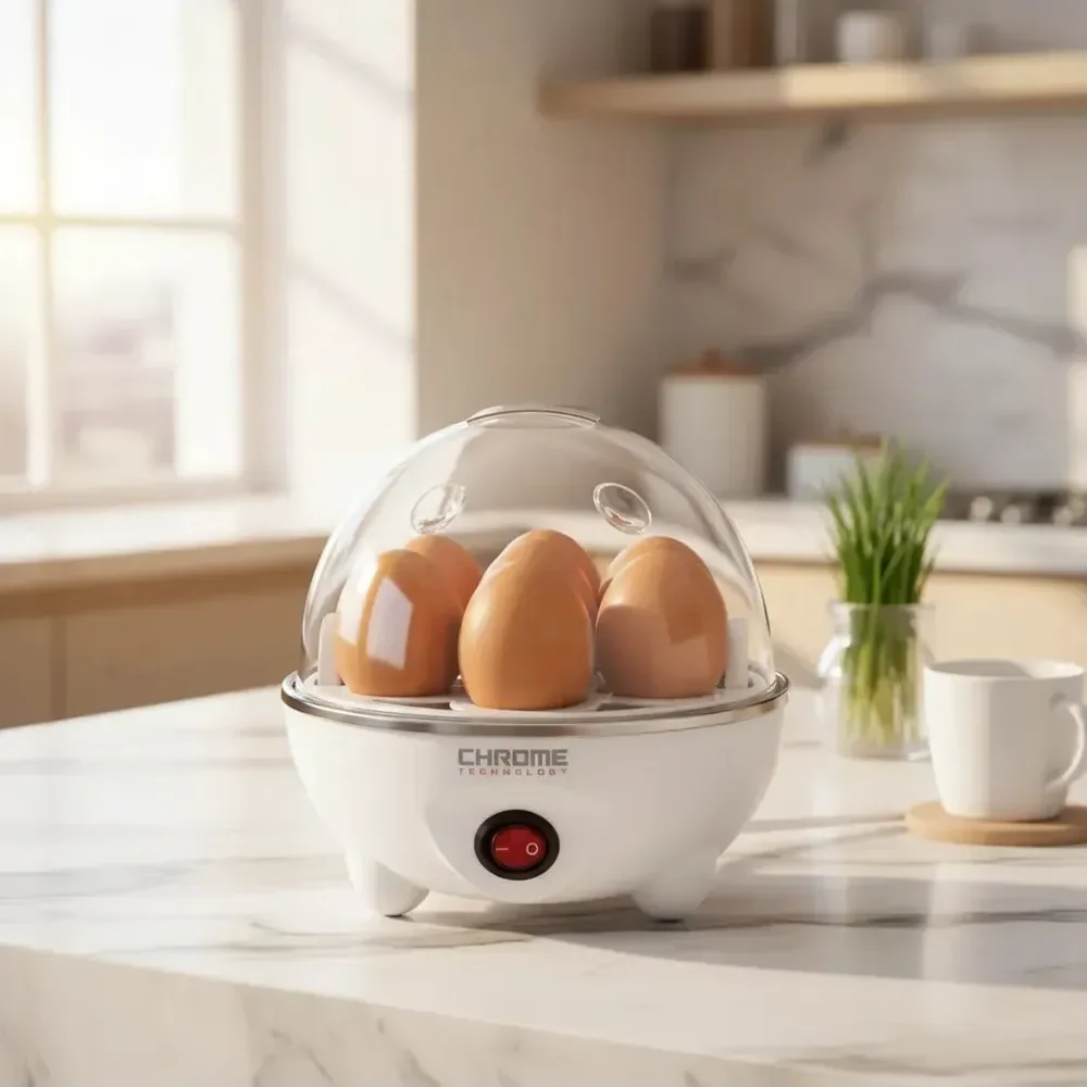 Cozedor De Ovos Automático Panela A Vapor Elétrica Legumes Elétrica Portátil Prático Rápido 7 Ovos Em 5min 127v 50/60hz
