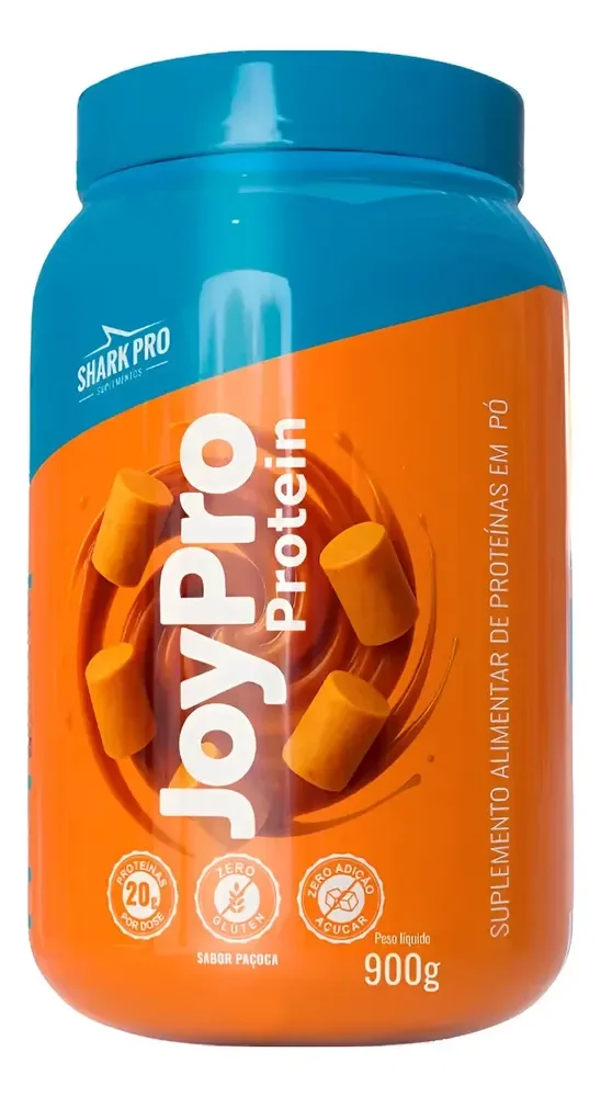 Whey Protein Joypro Pote 900g Sabor Paçoca Shark Pro