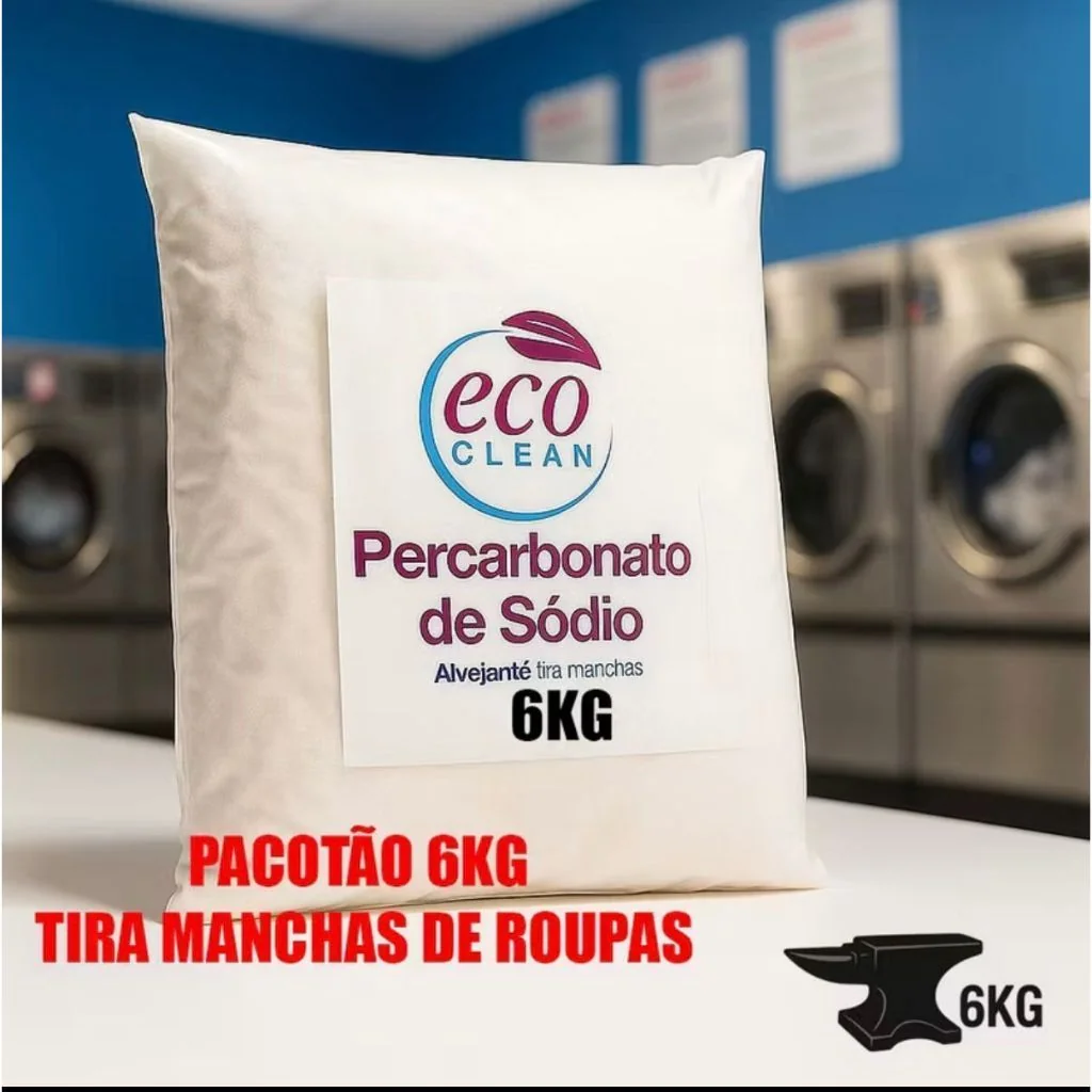 6 KG Percarbonato de Sódio Composto Limpeza Em Geral Tira Manchas Roupas Brancas Eco 3KG /4KG /6KG