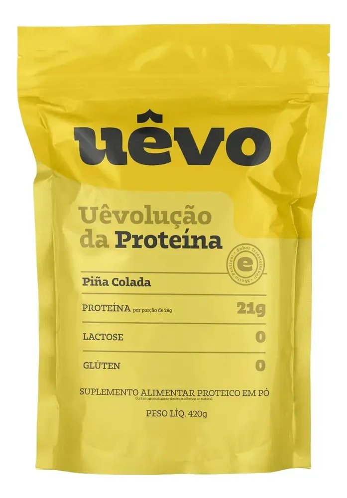 Proteína Uêvo de Ovo Sabor Piña Colada 420g em Pó Sem Lactose