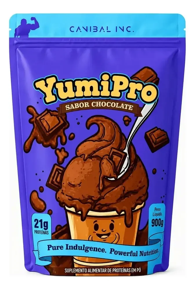 Yumi Pro 900g Canibal Whey Protein Concentrado 21g Protein Chocolate