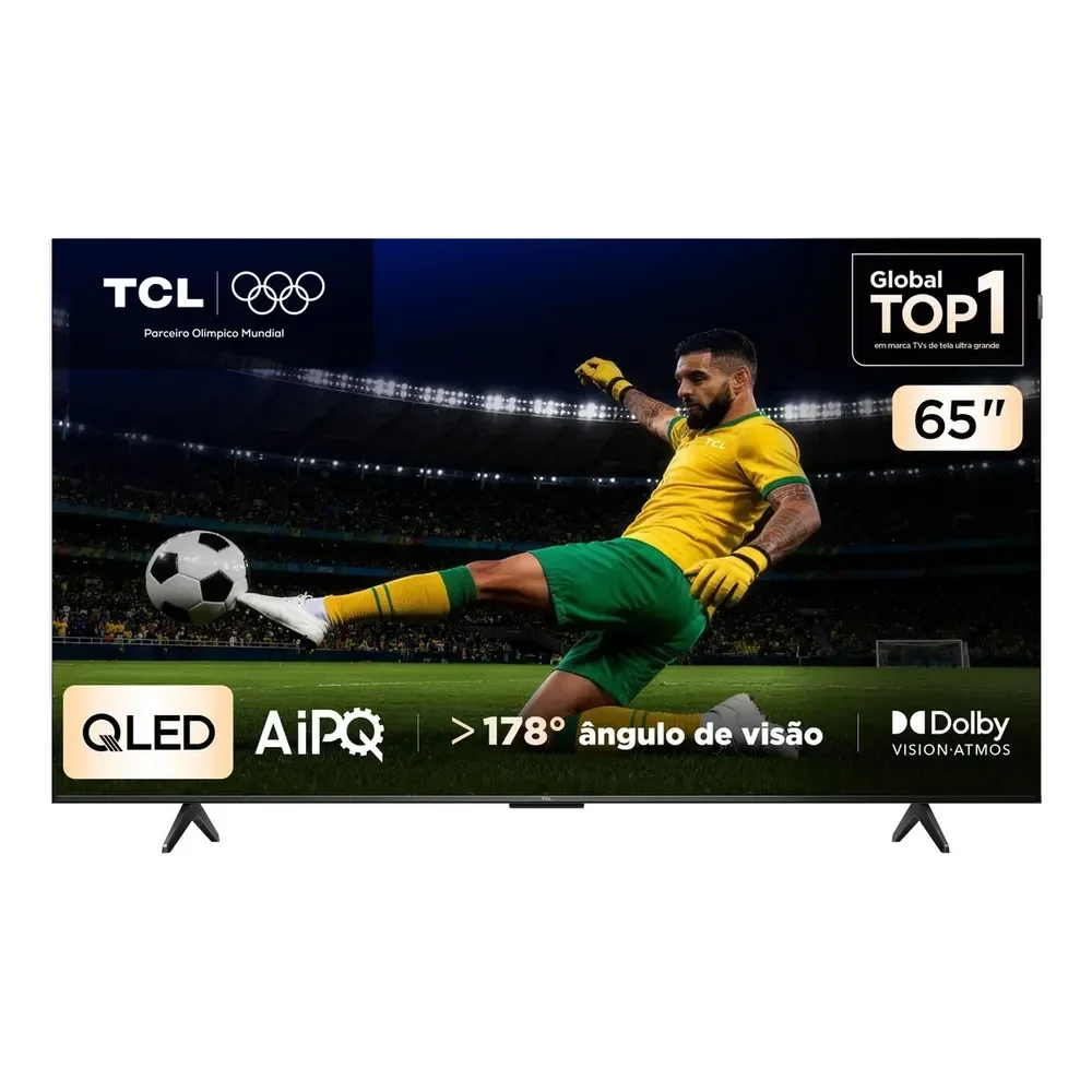 Smart Tv Tcl 65 Polegadas Qled 4k P7k Wifi Bluetooth Google Tv Hdr10+ Dolby Atmos Dolby Vision 65p7k