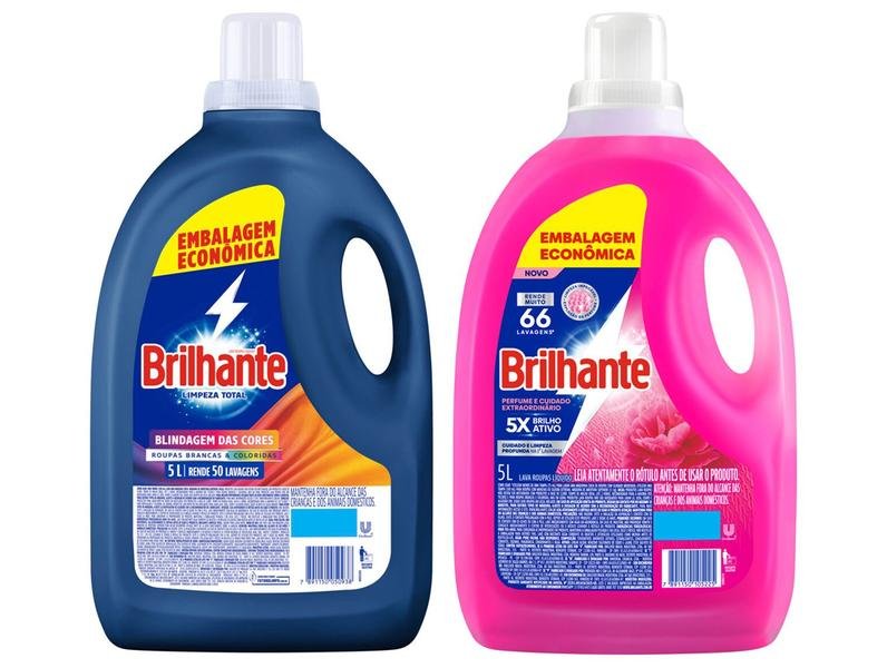 Kit Sabão Líquido Brilhante Perfume e Cuidado