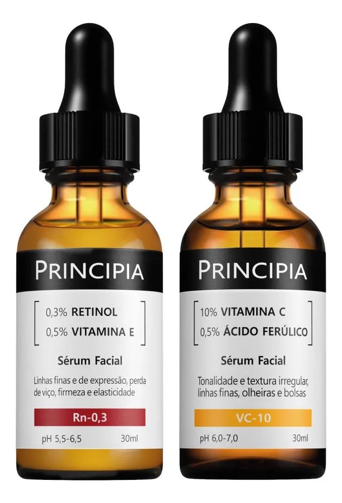 Principia Kit Tratamento C/ 2 Séruns Vitamina C 10 + Retinol
