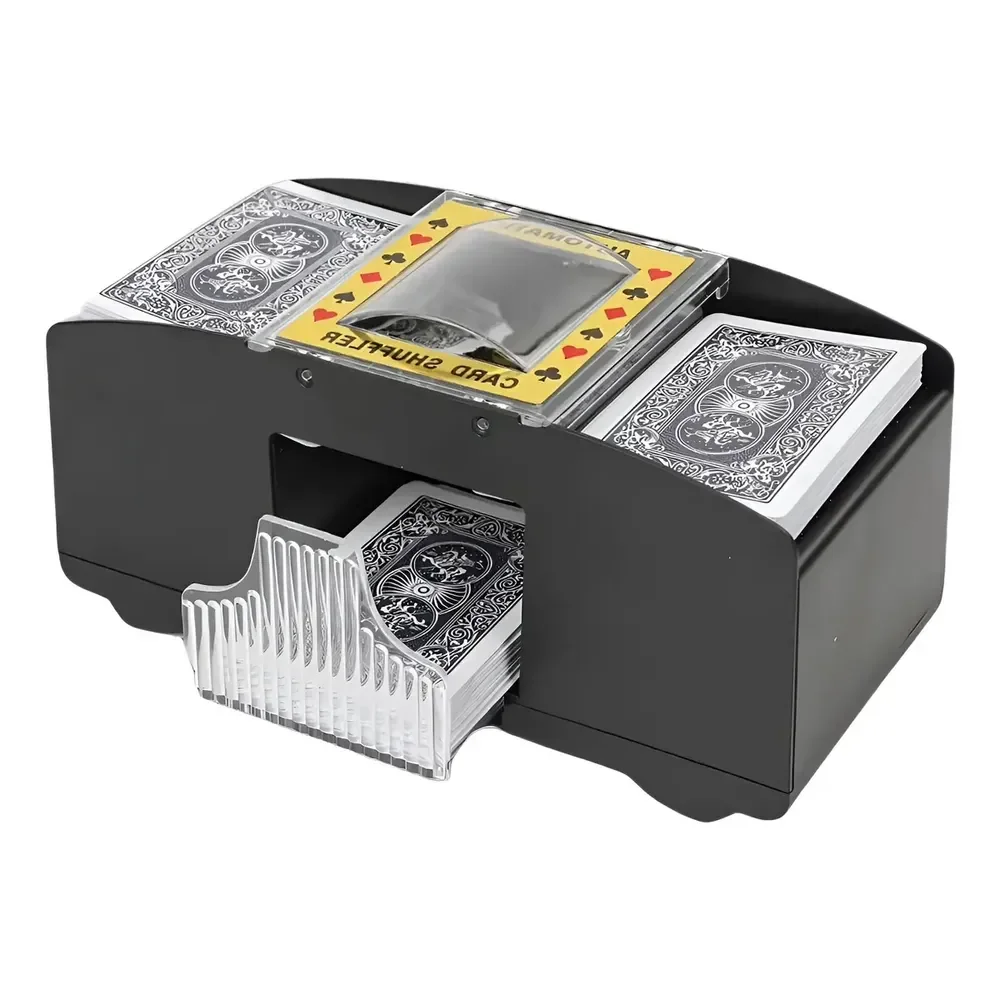 Embaralhador De Cartas Automático De Pilha Misturador Para 2 Baralhos Poker Truco