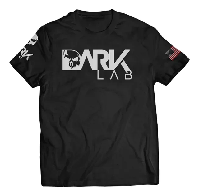 Camiseta Dry-fit  Preta Caveira Unisex Dark Lab