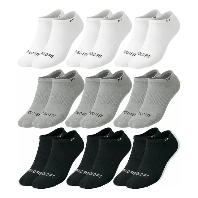 Kit 9 Pares Meias Polo Fit Cano Baixo Original Algodão