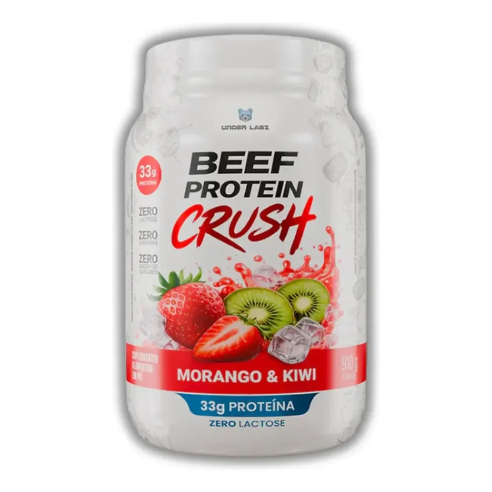 Beef Protein Crush Morango Com Kiwi 910g - Under Labz Morango Com Kiwi