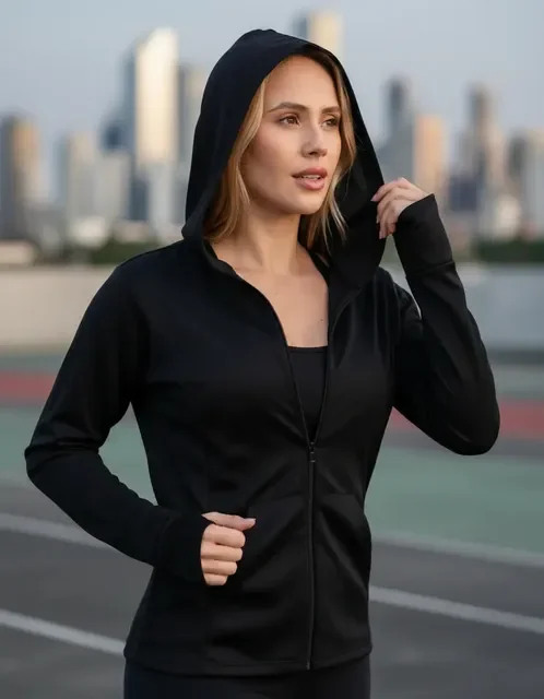 Jaqueta Esportiva Com Capuz, Roupa Fitness, Academia Dry Fit