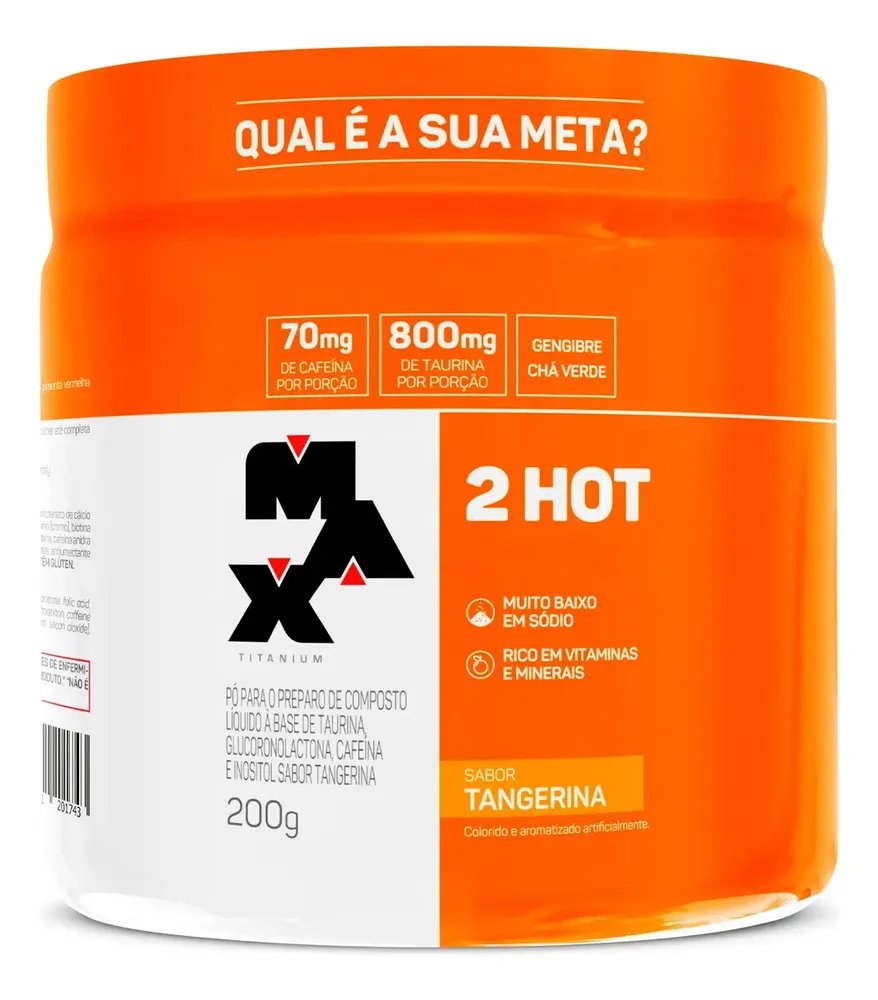 Termogênico 200g Ultimate 2Hot Max Titanium Tangerina Queima de Gordura