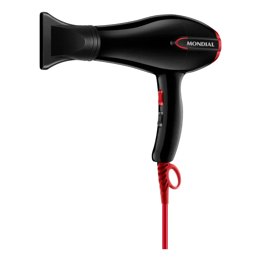 Secador De Cabelos Turbo, Mondial Preto/vermelho 1900w Sc-41 127v