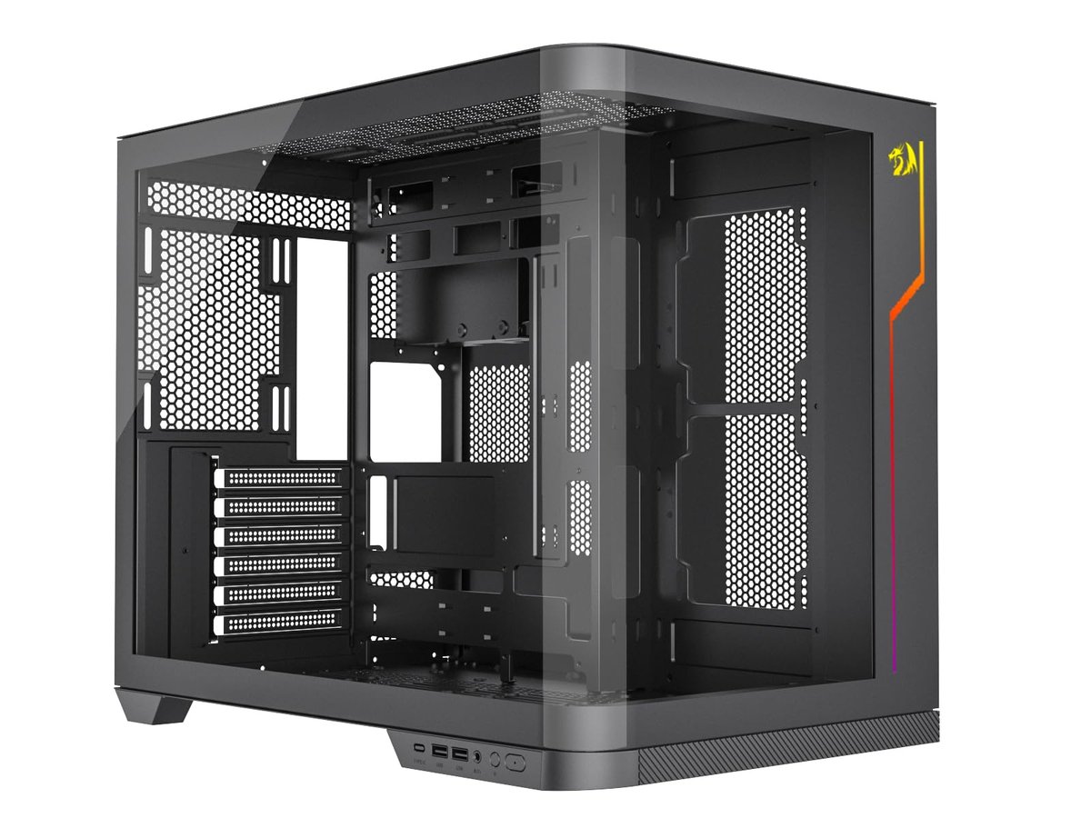 Gabinete Redragon Wideload Extreme Vidro Curvo Preto