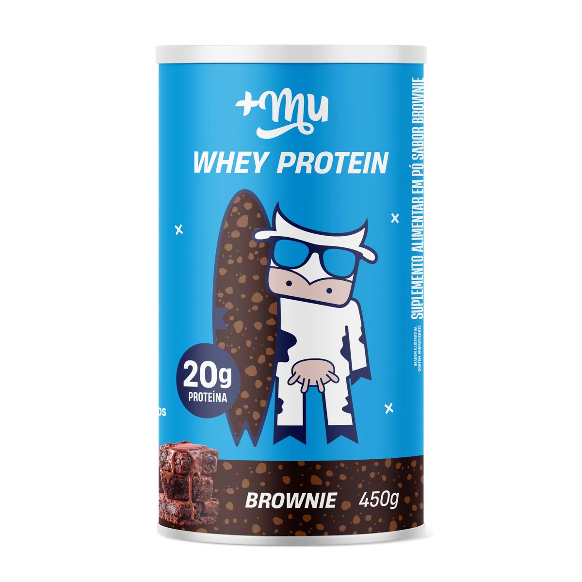 +Mu Pote Whey Concentrado Sabor Brownie 20g Proteína - 450g