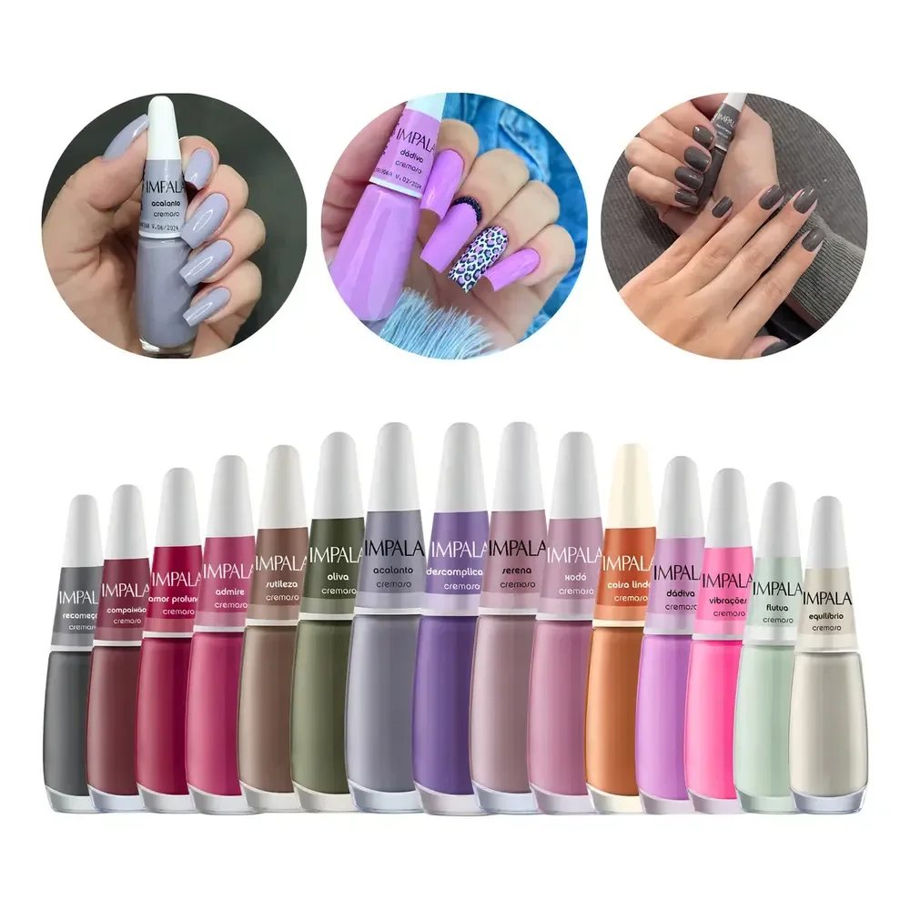 Kit 15 Esmaltes Sortidos Impala Coleção Cores Da Sua Moda Cor Colorido