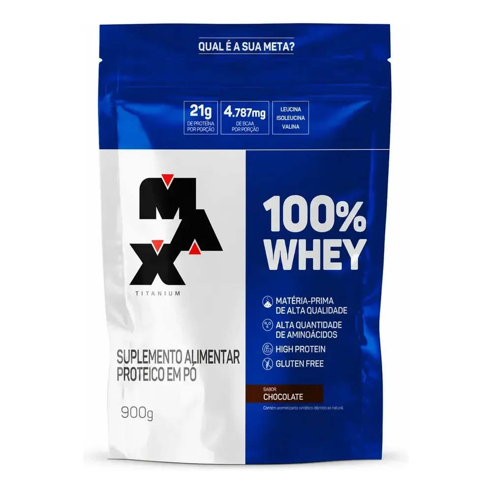 Whey 100% Max Titanium 900g Chocolate