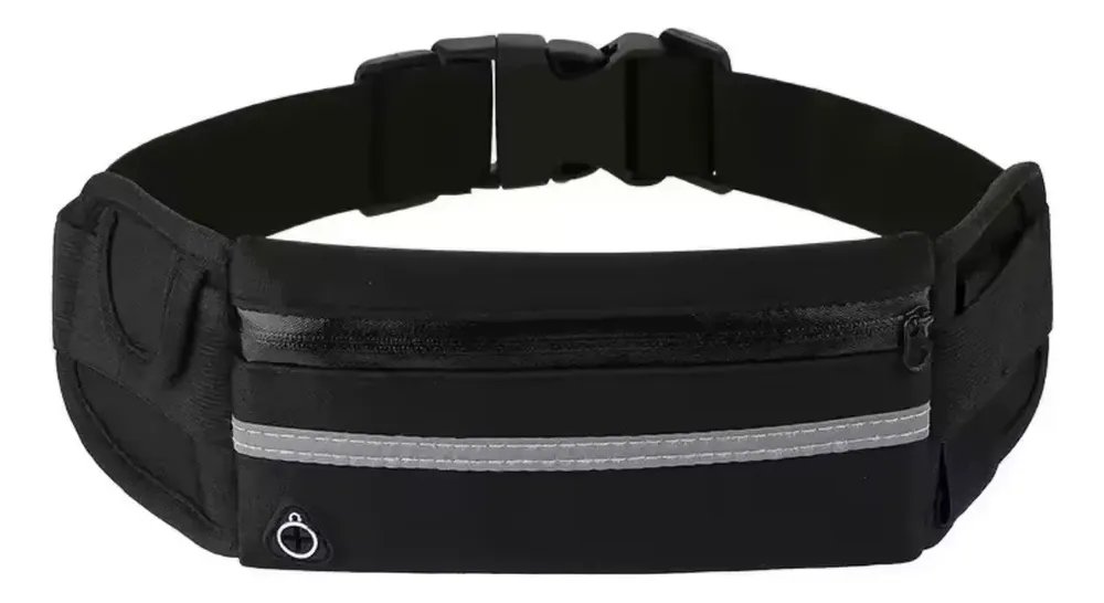 Pochete Corrida Porta Celular Fitness Impermeável Academia Preto Lisa