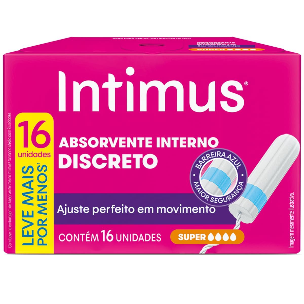 Absorvente Interno Intimus® Discreto Super - 16 un