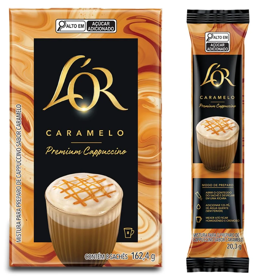 Cappuccino Premium L'OR Caramelo 8 uni.