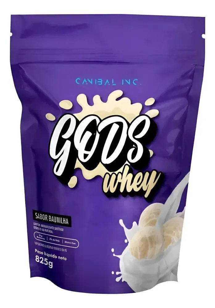 Whey Gods Canibal 100% Concen Refil 900g - Sabor Baunilha