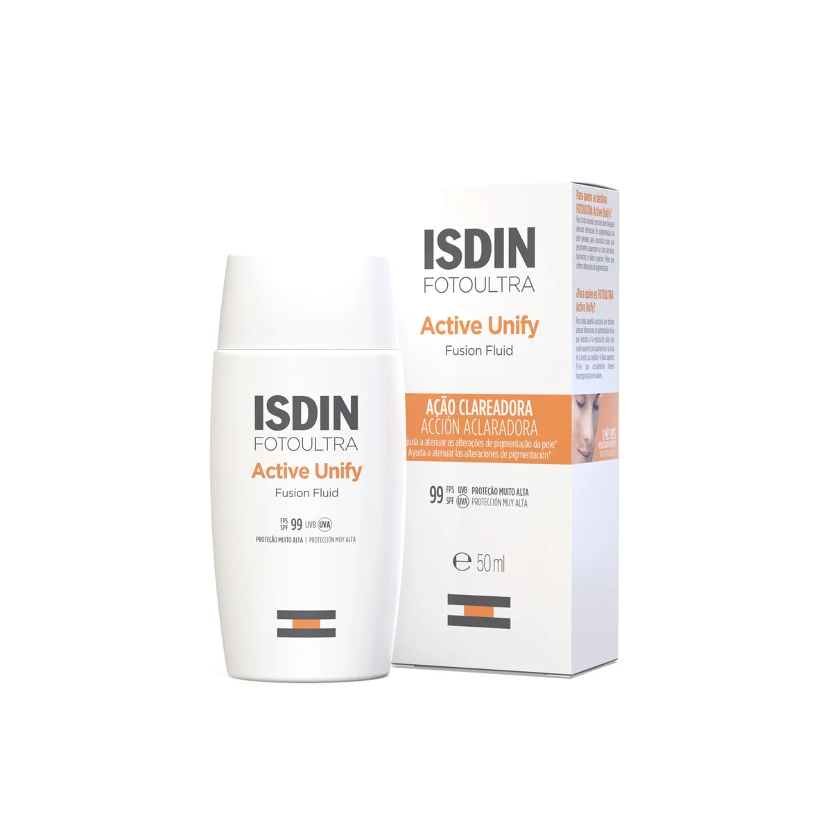 ISDIN Clareador Facial Foto Ultra Active Unify Sem Cor FPS 99-50ml