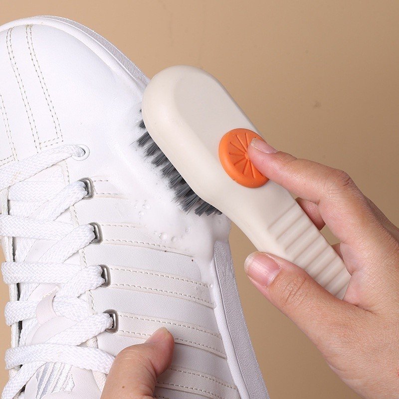 Escova Limpa Sapato com Dispenser e Reservatório (Envio imediato)