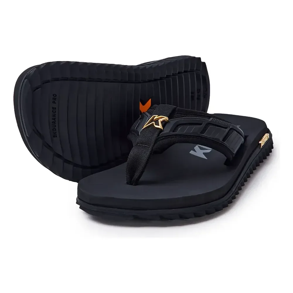 Chinelo Kenner Masculino Kivah Full Force Preto Sem Desenho 40