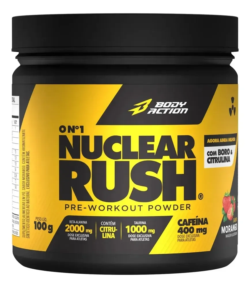 Nuclear Rush 100g Bodyaction - Morango