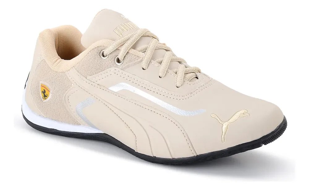 Tênis Puma Ferrari Scuderia Masculino Clássico Motorsport Bege 40 Br