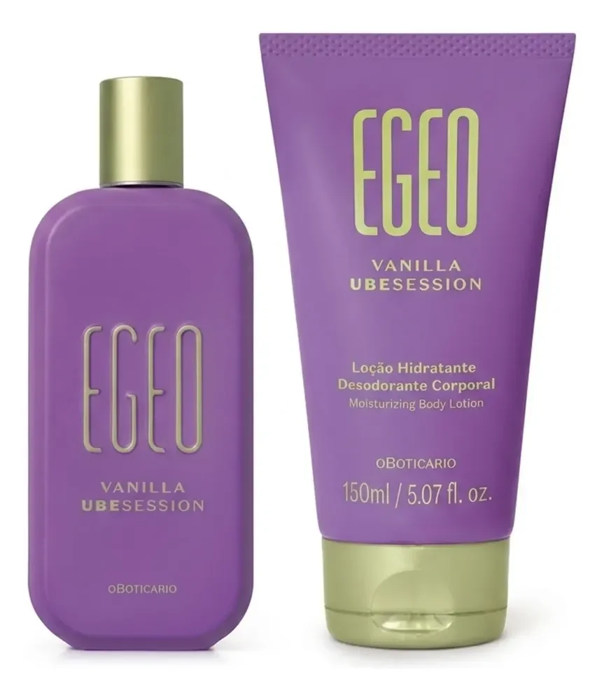 Combo Egeo Vanilla Ubesession: Desodorante Colônia 90ml + Loção Desodorante Hidratante Corporal 150ml