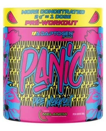 Pré Workout Panic 300g Concentrado Adaptogen Science Sabores Sabor Melancia