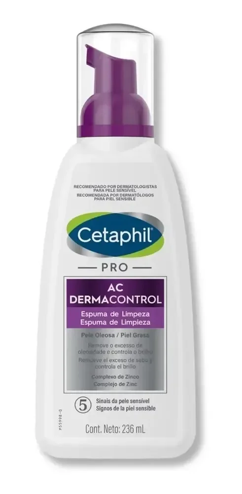 Espuma De Limpeza Facial Cetaphil Pro Ac Dermacontrol 236ml Mista Dia/noite