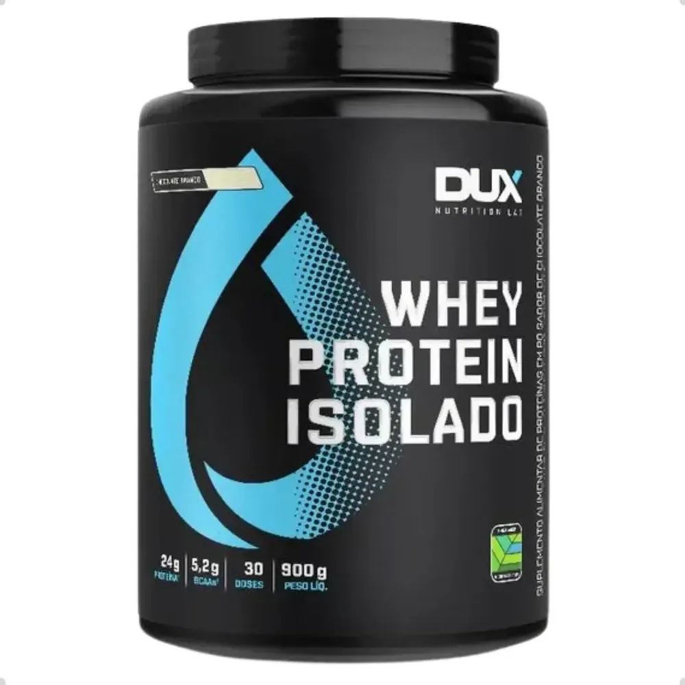 Whey Protein Dux Isolado 900g Pote - Chocolate Branco