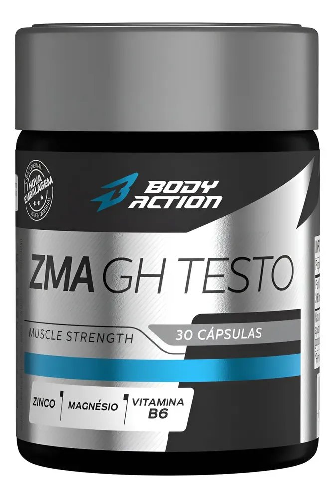 Zma Body Action Gh Testo Zinco Magnésio Vita B6 30 Cápsulas Sabor