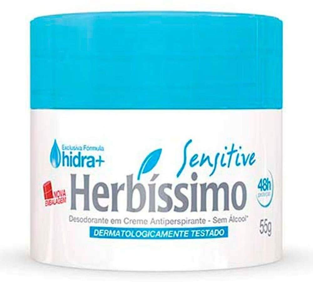 Desodorante Em Creme Antitranspirante Herbíssimo Sensitive 55g