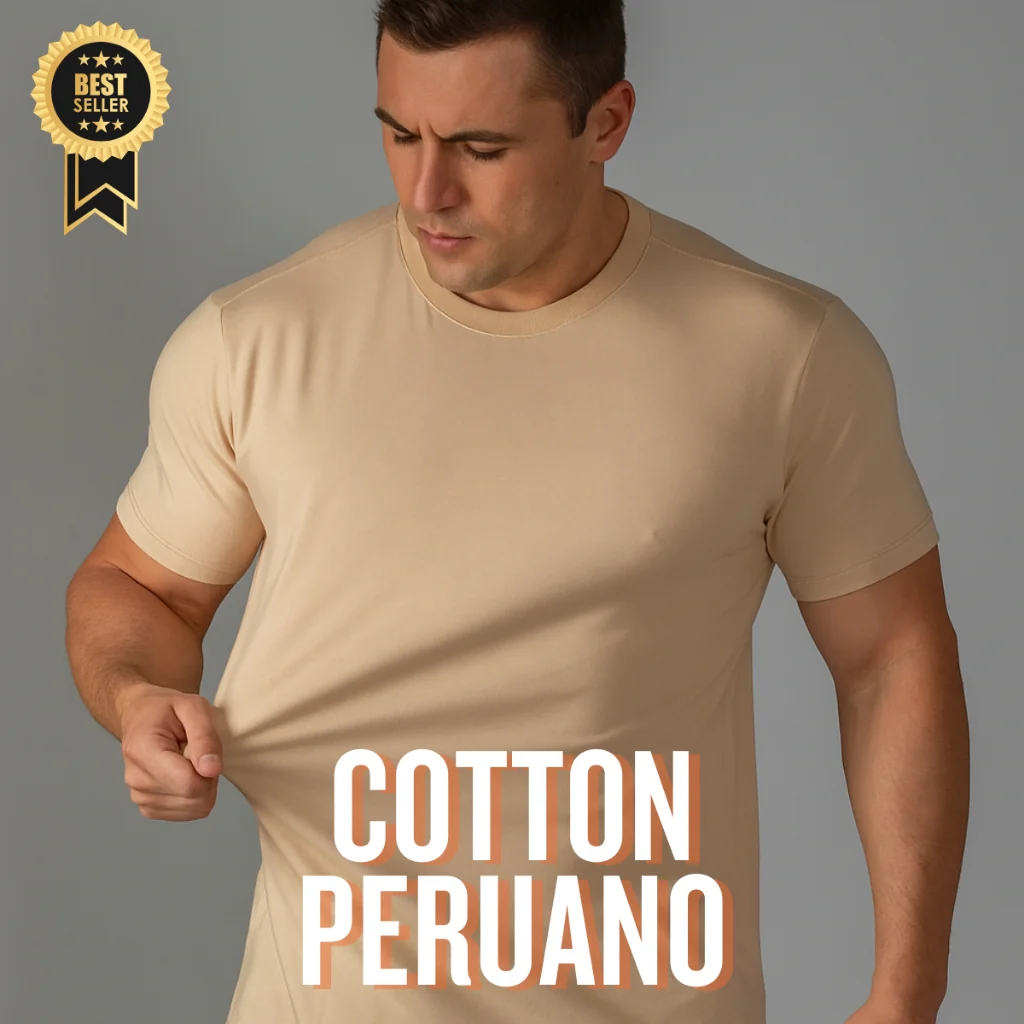 Camiseta Masculina com Elastano Peruana Cotton