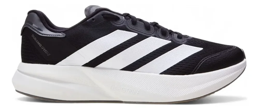 Tênis De Corrida Masculino Duramo Speed 2 adidas Preto E Cinza Liso 43 Br