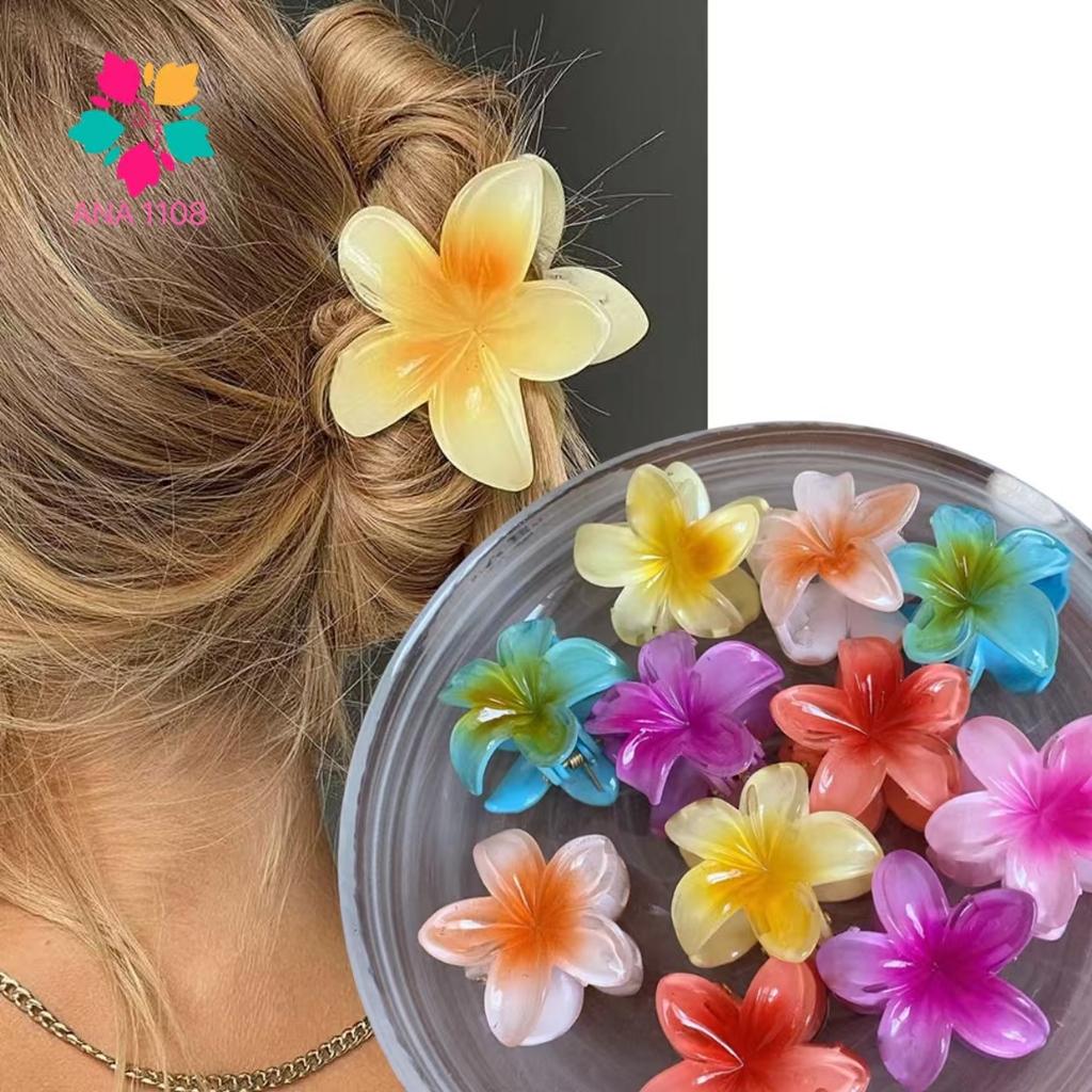 ANA 1108 Kit with 12 pieces of flower hair clips Presilha para Mulheres