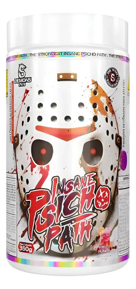 Pre Treino Insane Psicho Path 350g Fruit Punch - Demons Lab Sem Sabor