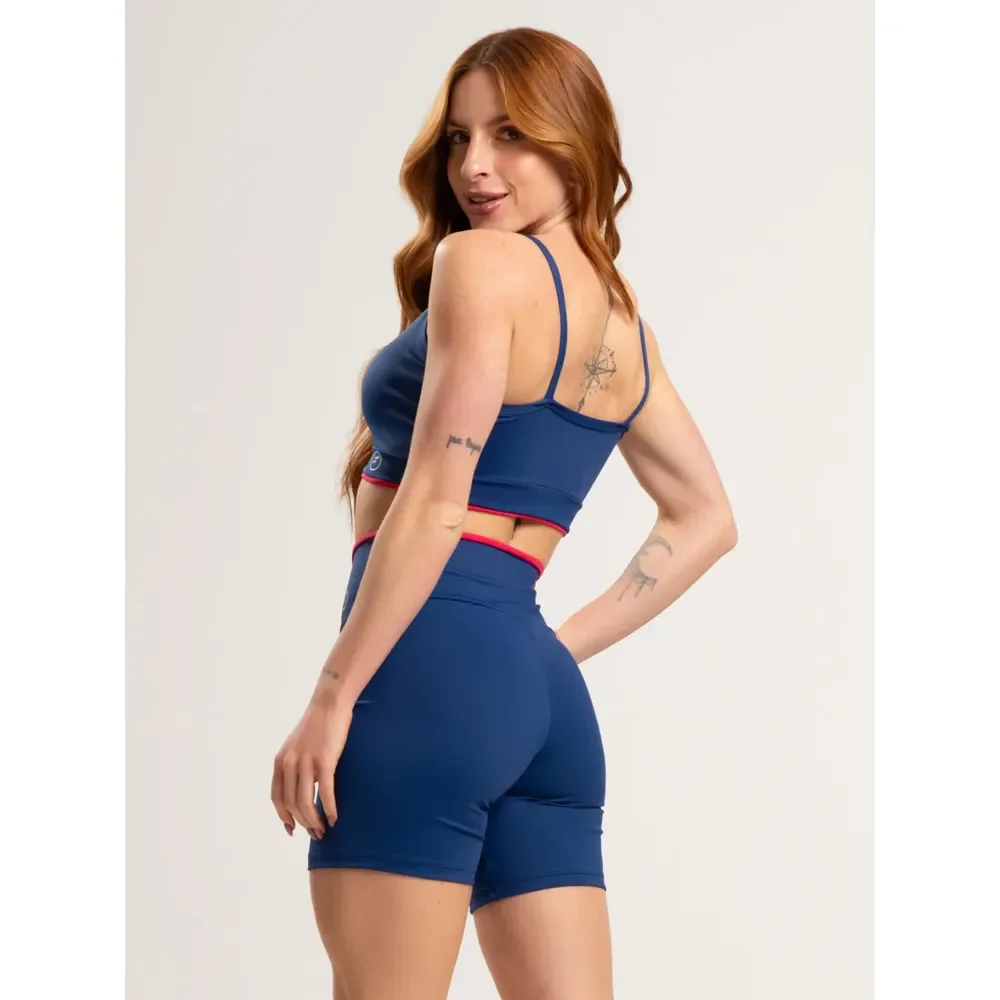 Conjunto Academia Element Poliamida Short E Top Azul-marinho M