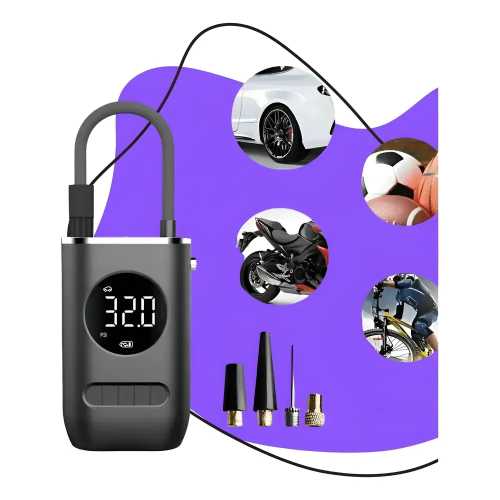 Calibrador De Ar Digital Para Pneu Portátil Compressor Usb