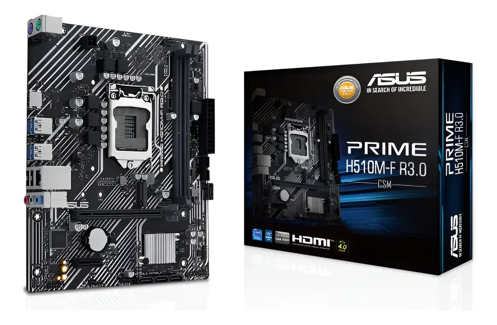 Placa-Mãe Asus Prime H510M-F para Intel LGA 1200 DDR4 Micro ATX