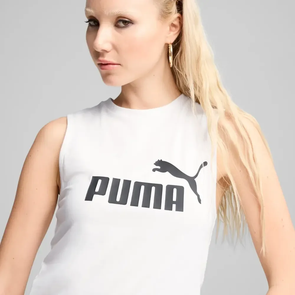 Regata Feminina Ess Slim No. 1 Logo Puma Branco N/a G Lisa