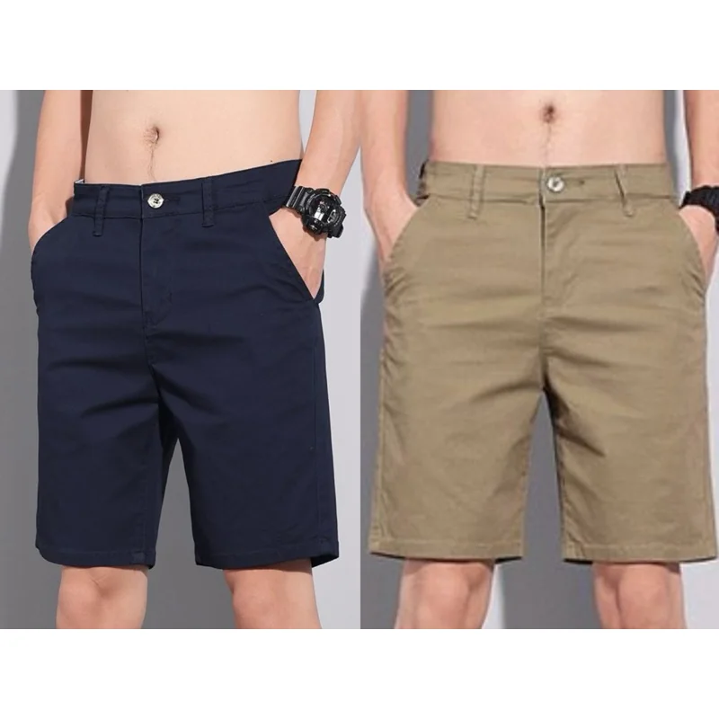 Kit 2  Bermuda Sarja Masculino Brim Short