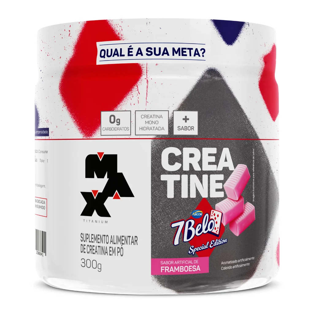 Creatina Sabor 7Belo Max Titanium 300g Creatina 7 Belo