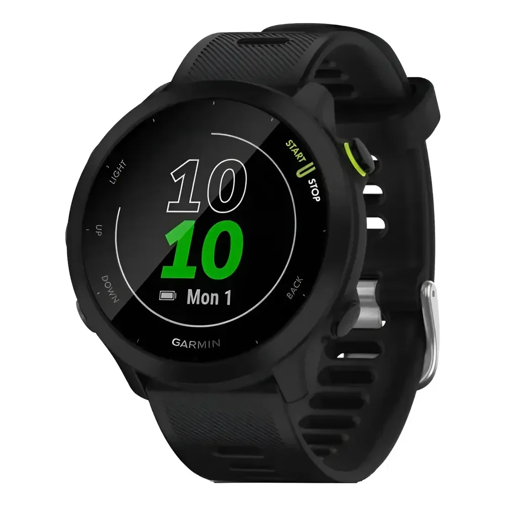 Smartwatch Garmin Forerunner 55 Gps Corrida Monitor Cardíaco Preto Mesh Preta