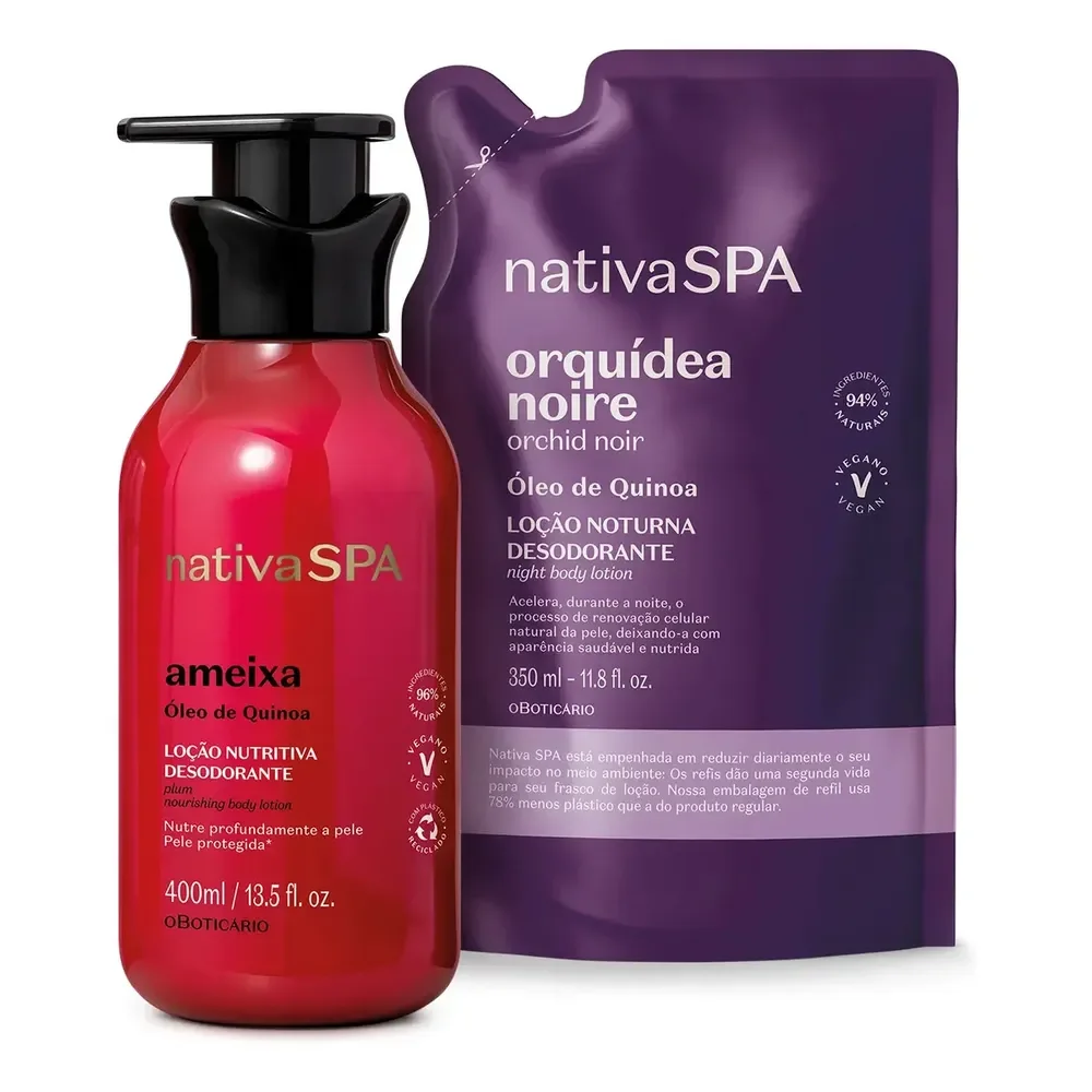 Combo Nativa Spa: Loção Hidratante Desodorante Ameixa 400ml