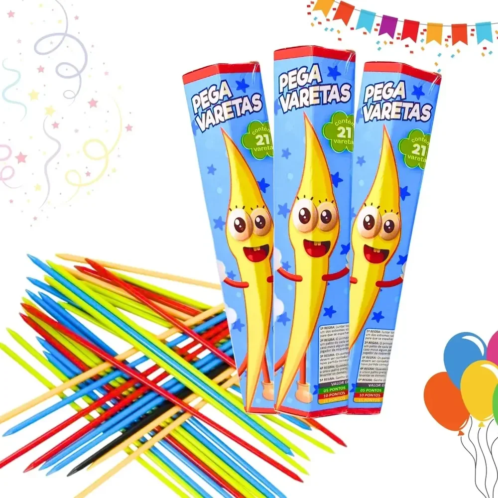 Kit 30 Jogo Pega Vareta Festa Presente Festa Infantil