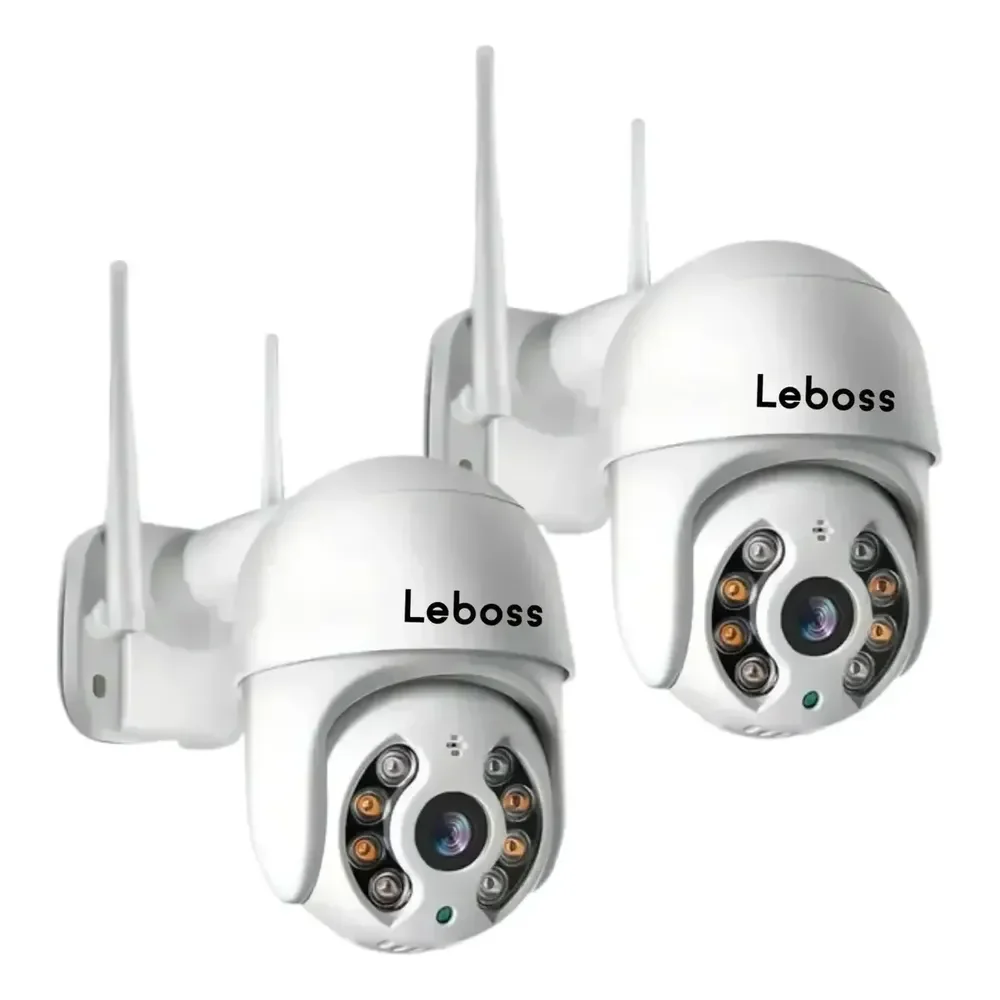 Kit2 Câmeras De Segurança Aplicativo Yoosee Wifi Leboss 2mp Branco-2pcs