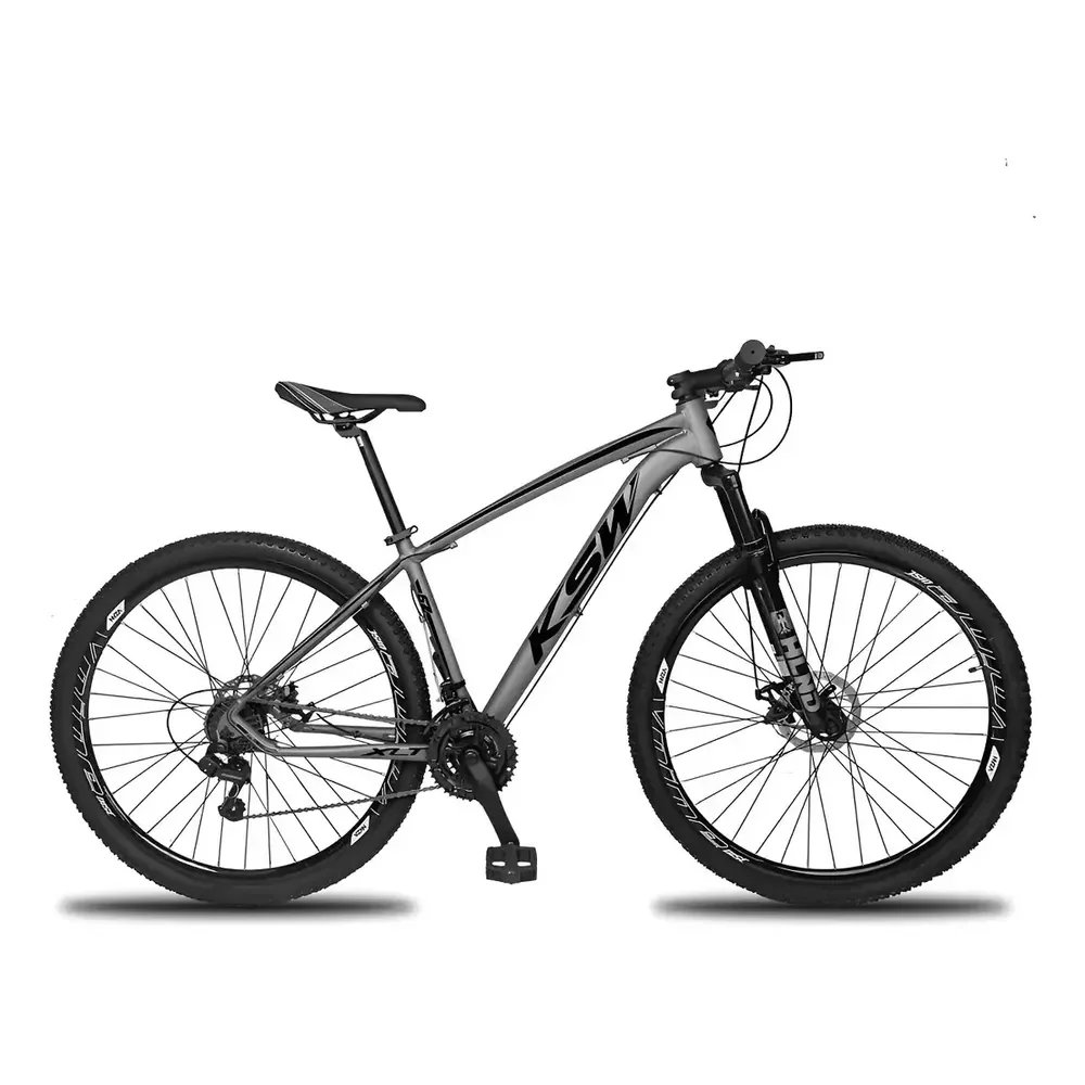 Bicicleta Aro 29 Mtb Ksw 24 Marchas Shimano E Freios A Disco Cor Grafite/preto Tamanho Do Quadro 17