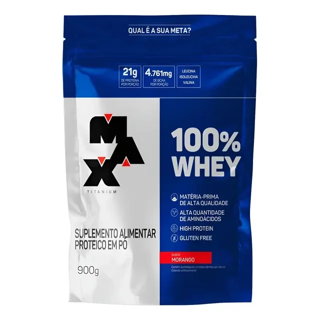 100% Whey Max Titanium - Refil 900g - Protein Grow Thisoldie